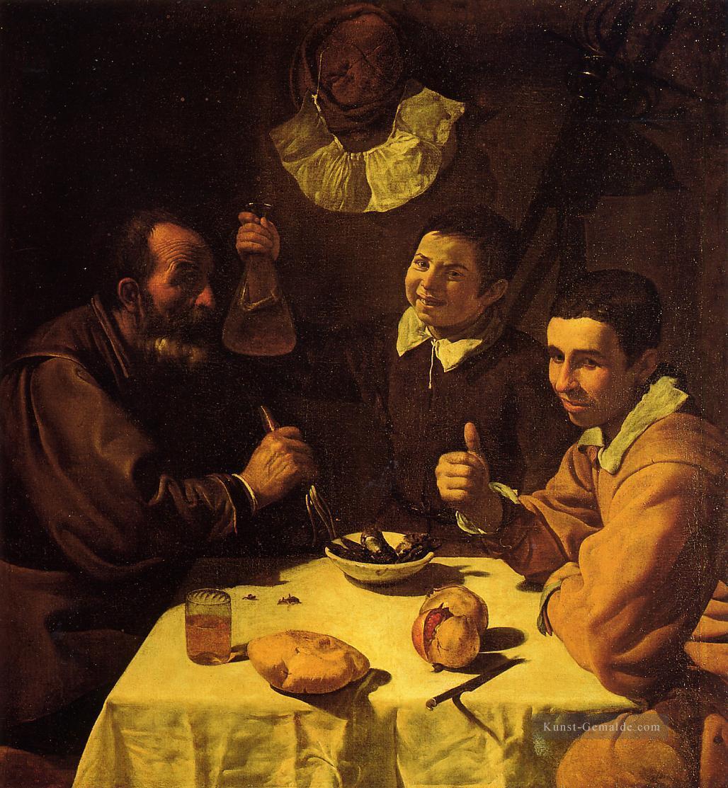 Drei Männer an einem Tisch aka Luncheon Diego Velázquez Ölgemälde